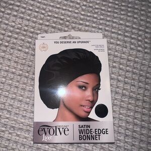 REVOLVE Satin Wide-Edge Bonnet - Black